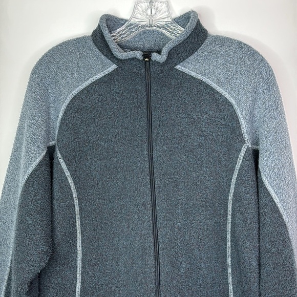 Kuhl Alfpaca Fleece Blue Polyester Full Zip Sweatshirt XL - Picture 2 of 9